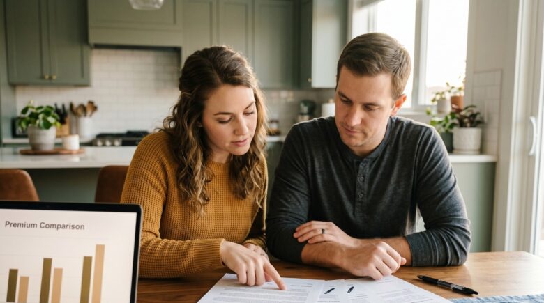 Side-by-side comparison chart of 10-year vs 20-year term life insurance policies