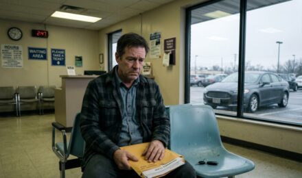 Driver reviewing car insurance policy documents after a DUI conviction