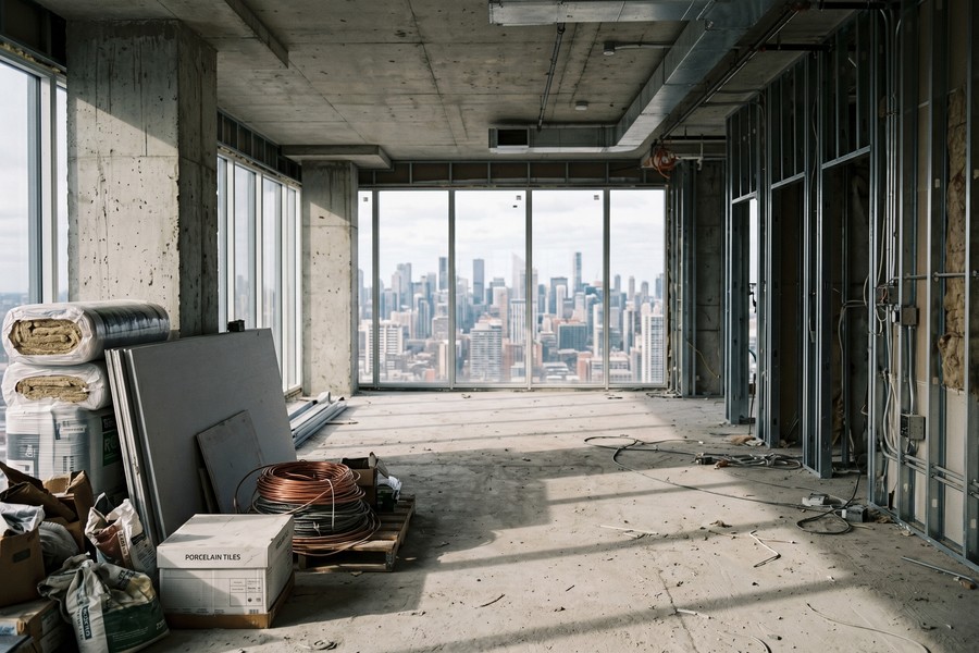 Diagram comparing bare-walls HOA policy vs all-in HOA policy coverage boundaries