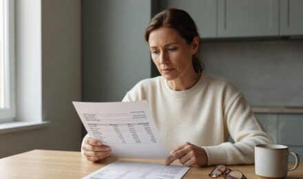 Person reviewing an explanation of benefits statement from their health insurance provider