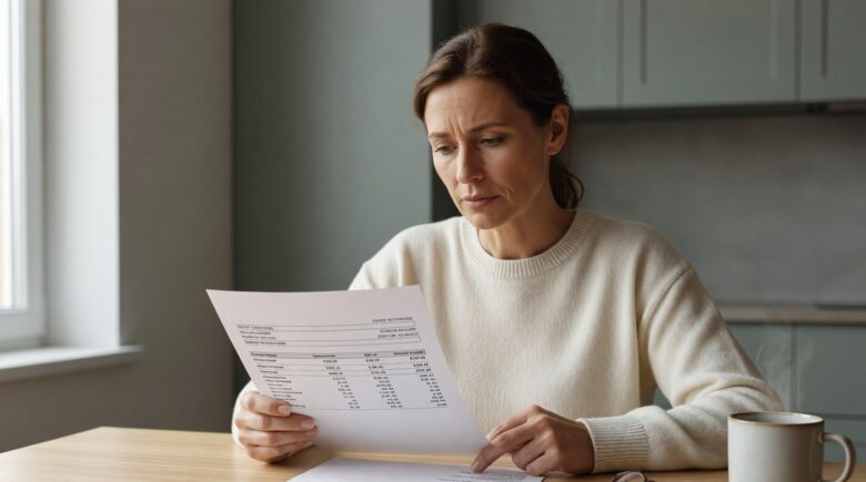 Person reviewing an explanation of benefits statement from their health insurance provider
