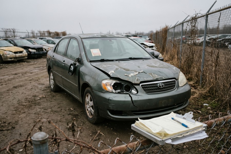 A salvage title document next to a rebuilt title certificate showing the difference between the two designations