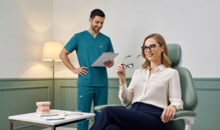 Person comparing dental and vision insurance bundle options on a laptop