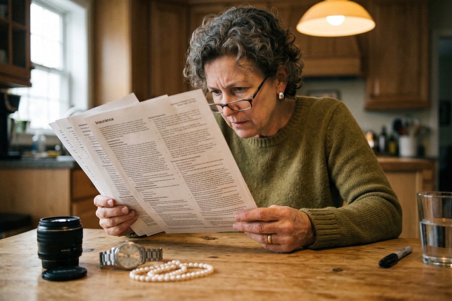 Infographic showing the process of scheduling high-value jewelry with an insurance endorsement