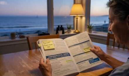 Coastal home with ocean view during storm season, representing insurance considerations for beachfront properties