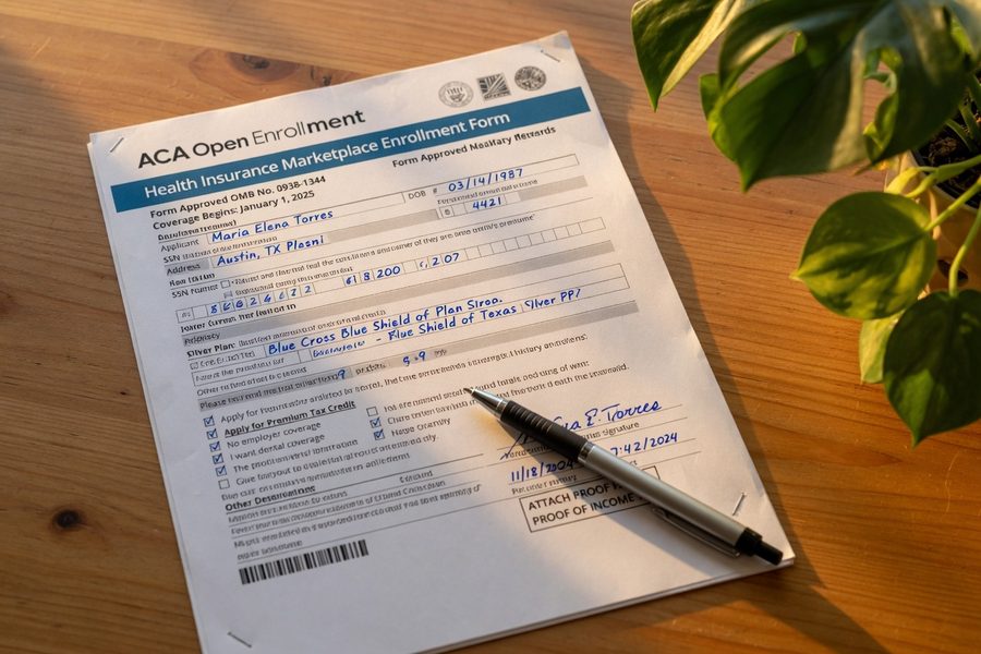 ACA Marketplace plan comparison tool on HealthCare.gov showing Bronze and Silver options