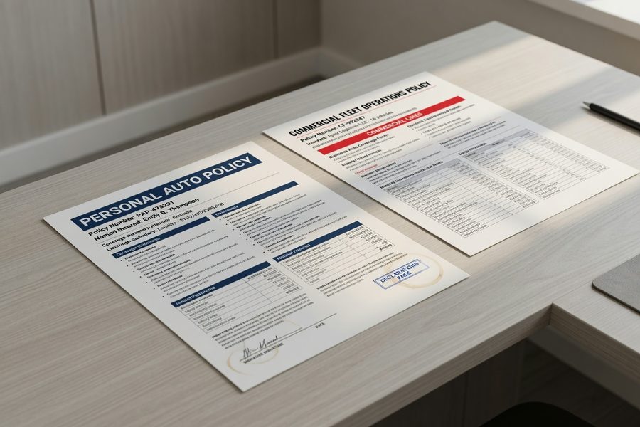 Timeline graphic showing AV insurance market evolution from 2026 to 2040