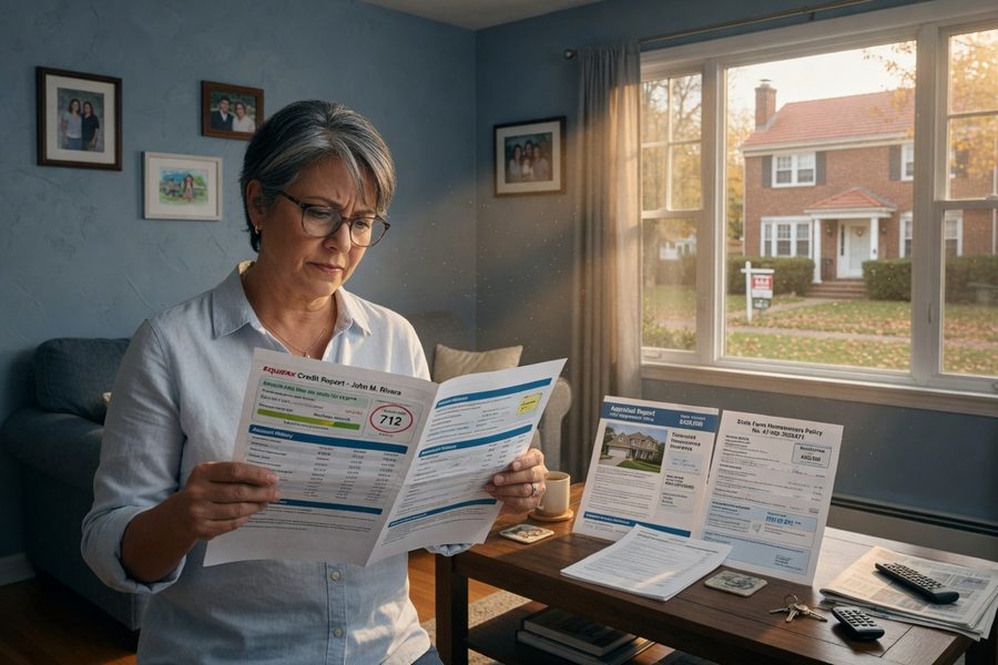 Side-by-side comparison of homeowners insurance quotes at different credit tiers