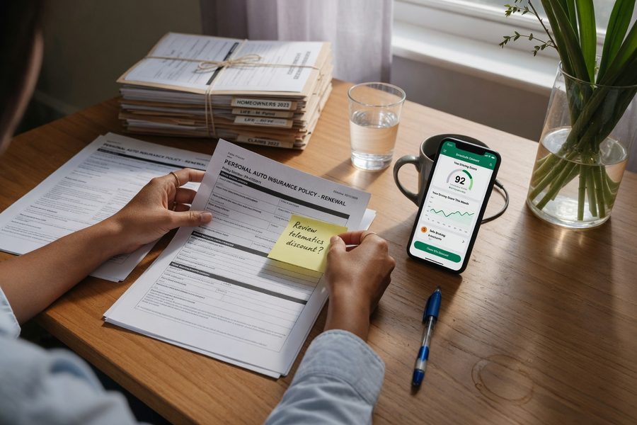 Person comparing EV insurance quotes on laptop at home desk