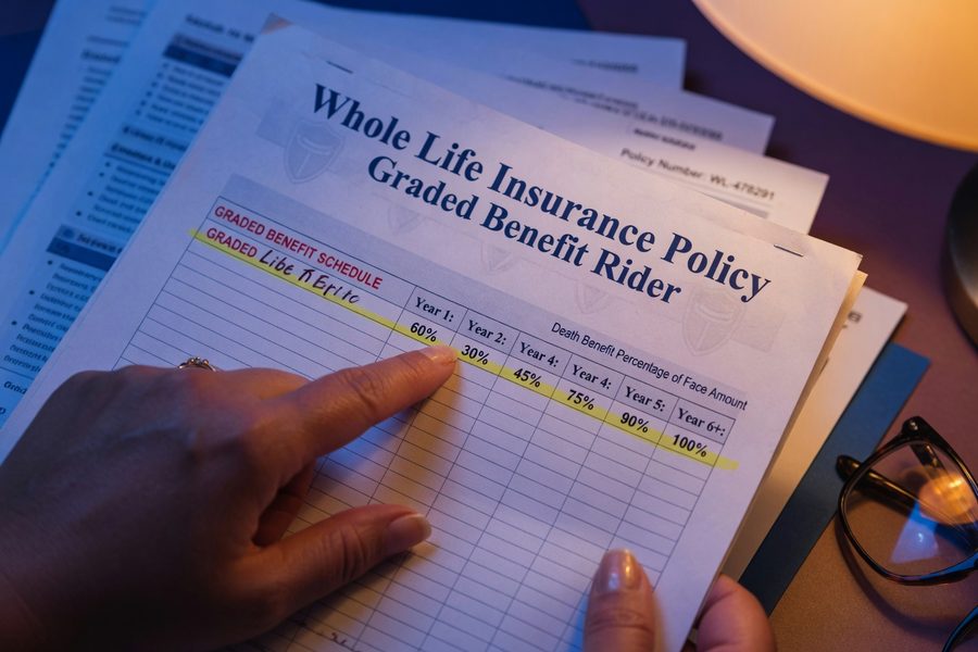 Checklist graphic showing key policy terms to review when comparing guaranteed issue life insurance products