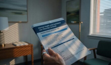 Person in therapy session with healthcare provider discussing mental health insurance coverage