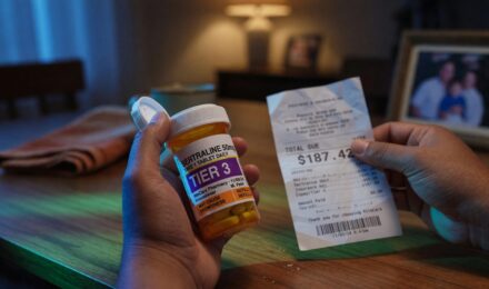 Comparison of prescription drug cost-sharing tiers showing increasing out-of-pocket costs from generic to specialty medications