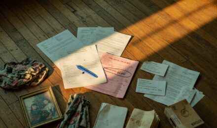 Renter reviewing insurance policy documents at home