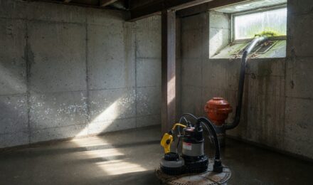 Basement flooded with sewage water damage