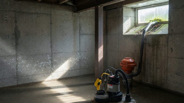 Basement flooded with sewage water damage