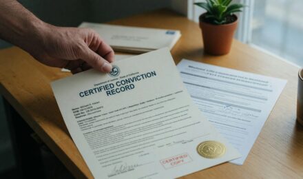 Document showing term life insurance application with DUI disclosure and underwriting notes
