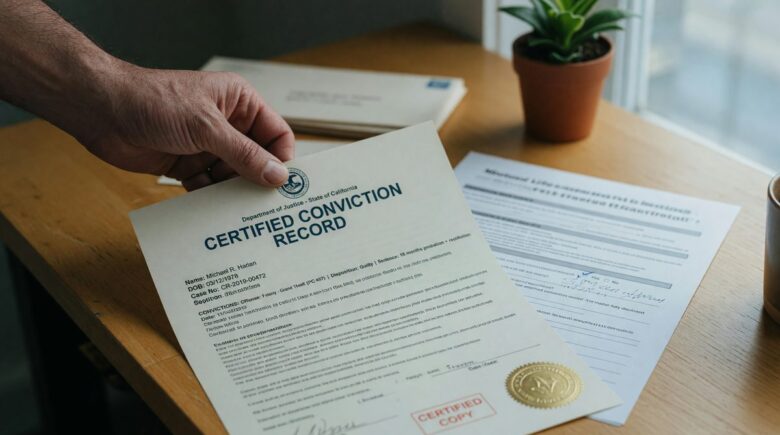 Document showing term life insurance application with DUI disclosure and underwriting notes