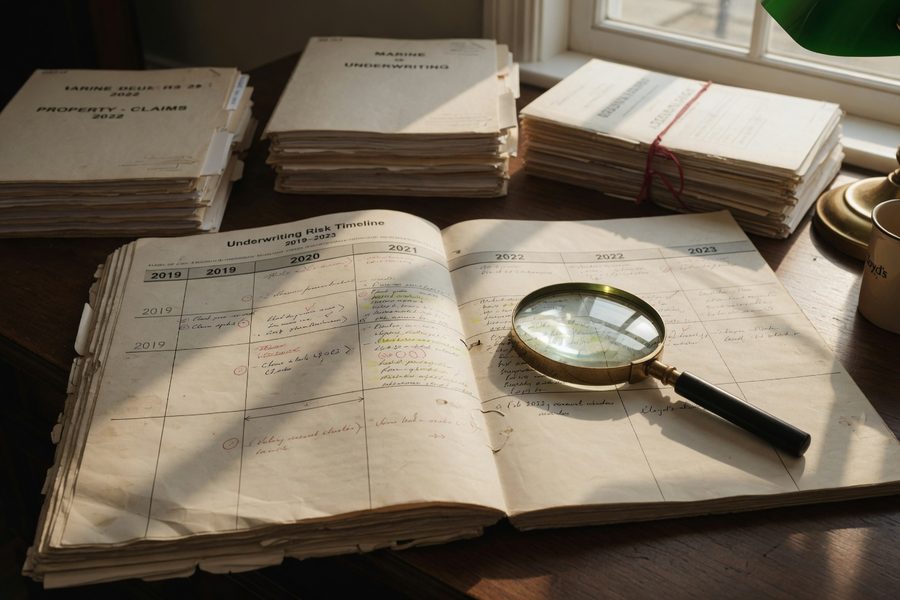 Underwriter reviewing Motor Vehicle Report with highlighted DUI conviction details