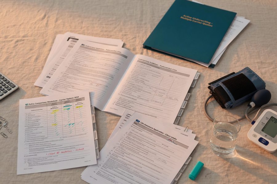 Person taking blood pressure reading at home with a validated monitor, log sheet nearby