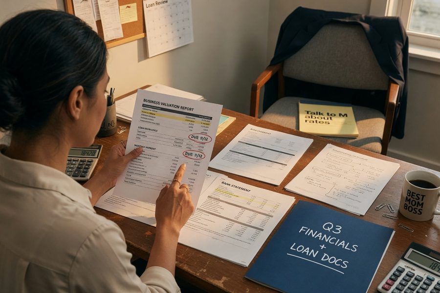 Flowchart showing how to calculate total life insurance coverage for a small business owner