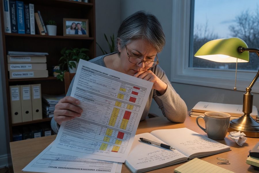 Comparison chart showing term life premium differences across financial risk profiles
