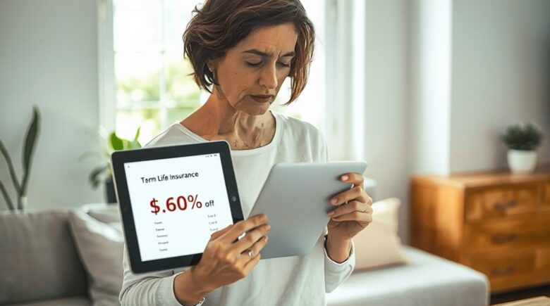 Person reviewing life insurance quote increase with concern