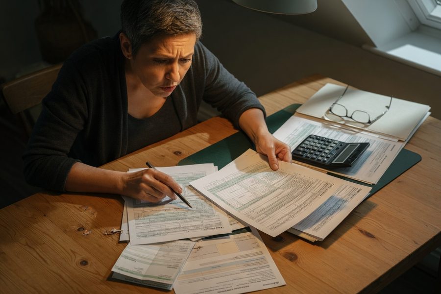 Tax form showing imputed income line on a W-2 next to a life insurance beneficiary form