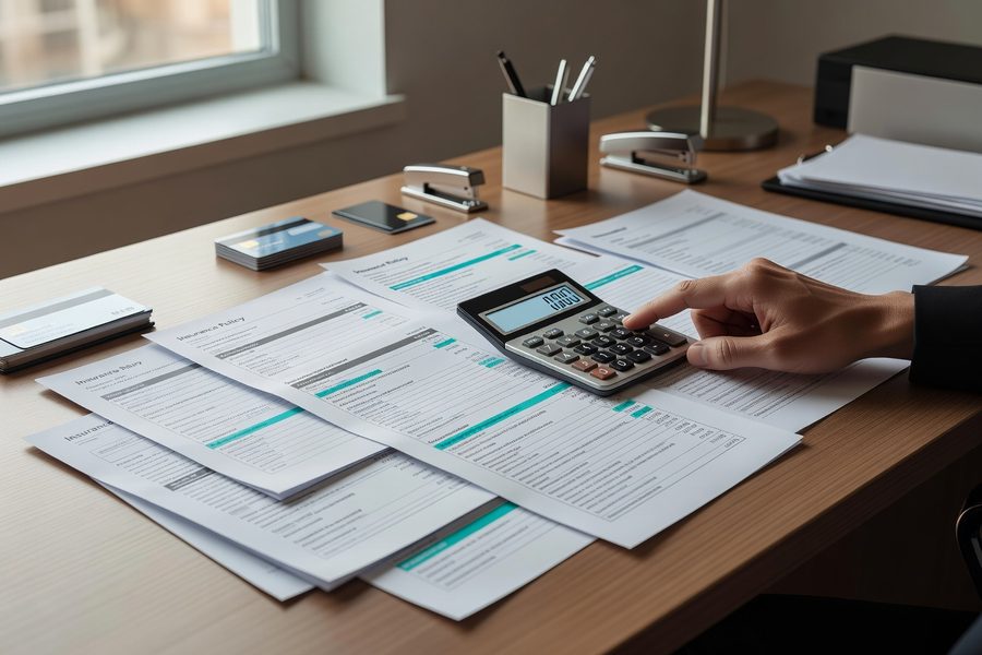 Calculator showing stacked auto insurance savings calculations