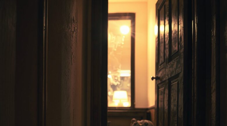 Chicago apartment entrance with missing deadbolt lock on front door