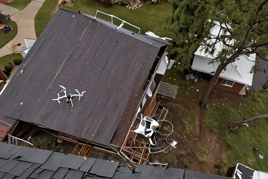 Document hail damage with drone photos and contractor reports
