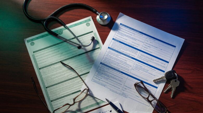 Comparison chart of medical payments coverage and personal injury protection on a car insurance policy