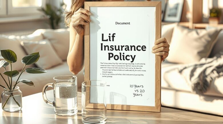 Comparison of 10-year vs 20-year term life insurance policies