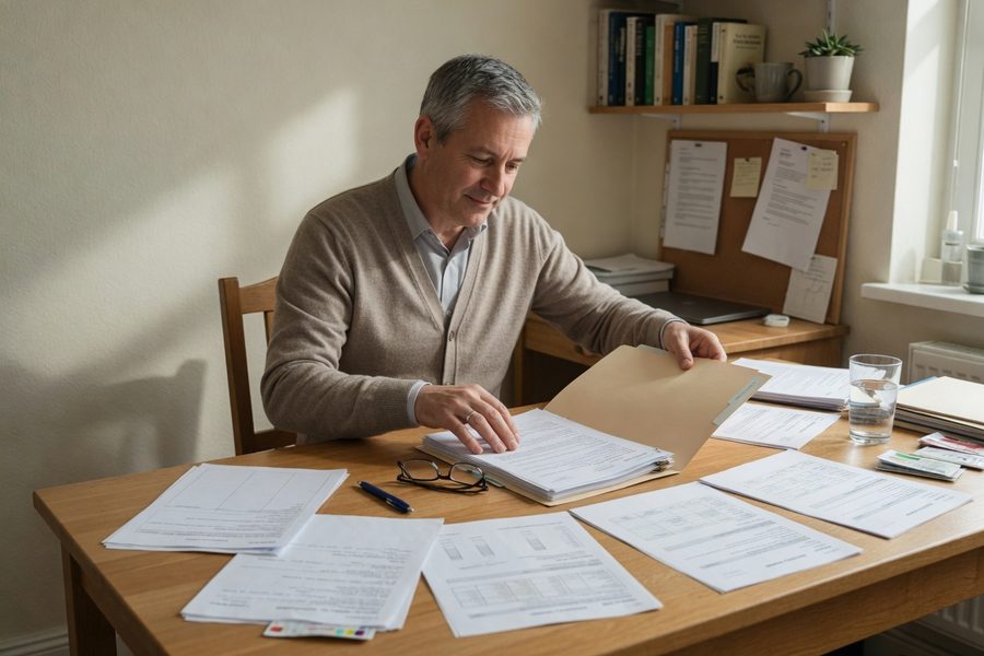 Medical underwriting checklist and lab reports for a term life insurance application.