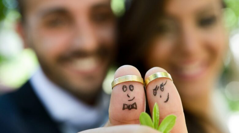 Couple reviewing term life insurance options before wedding