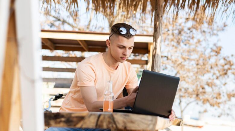 Remote worker in Oregon reviewing term life insurance options