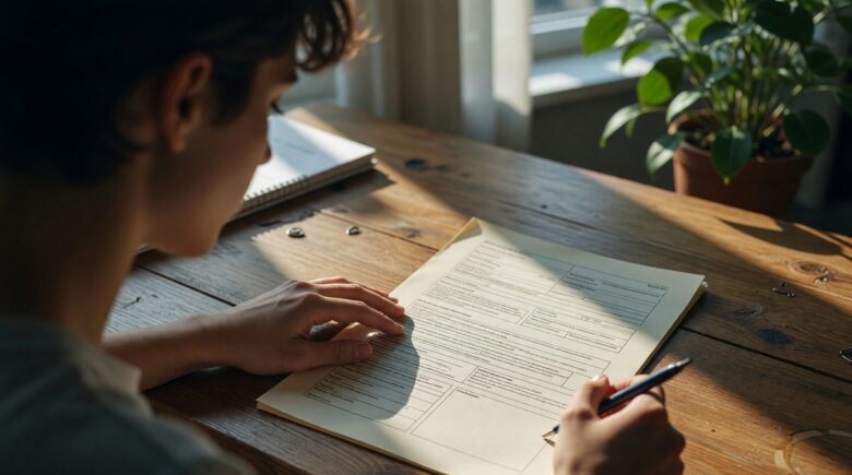 Young graduate reviewing affordable term life insurance options on laptop
