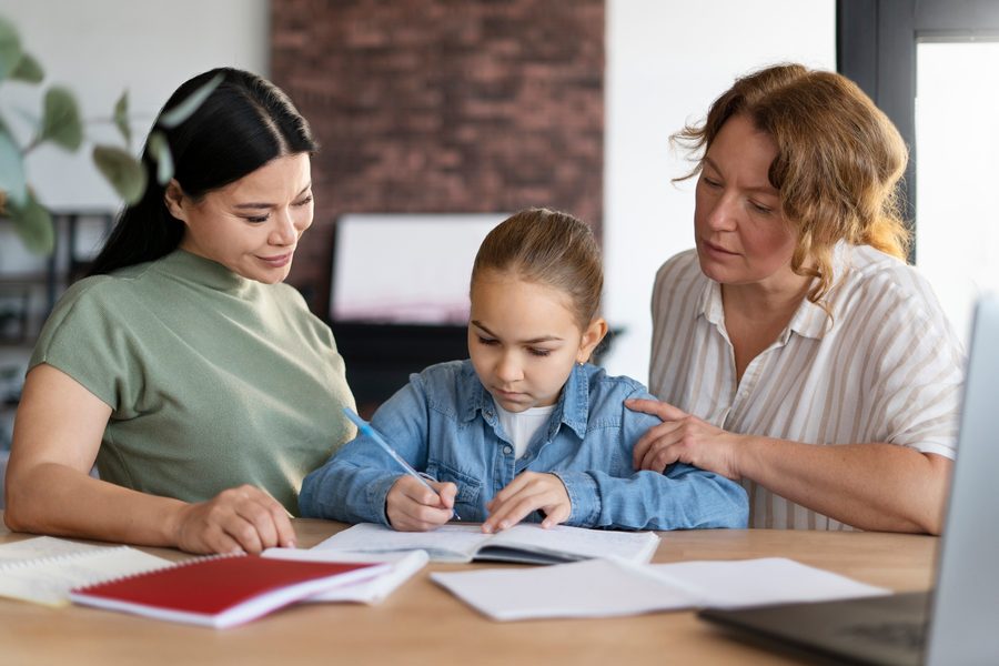 A family budget worksheet showing the income replacement calculation for a teacher's term life insurance decision.