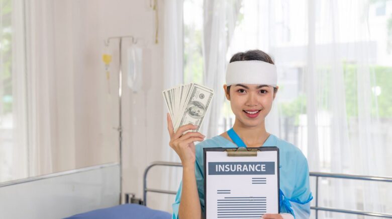 Person reviewing medical bill after emergency room visit